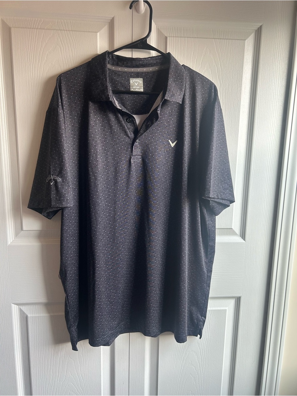 Callaway Opti-Dri Polo Shirt – Men’s XL – Dark Gray Patterned